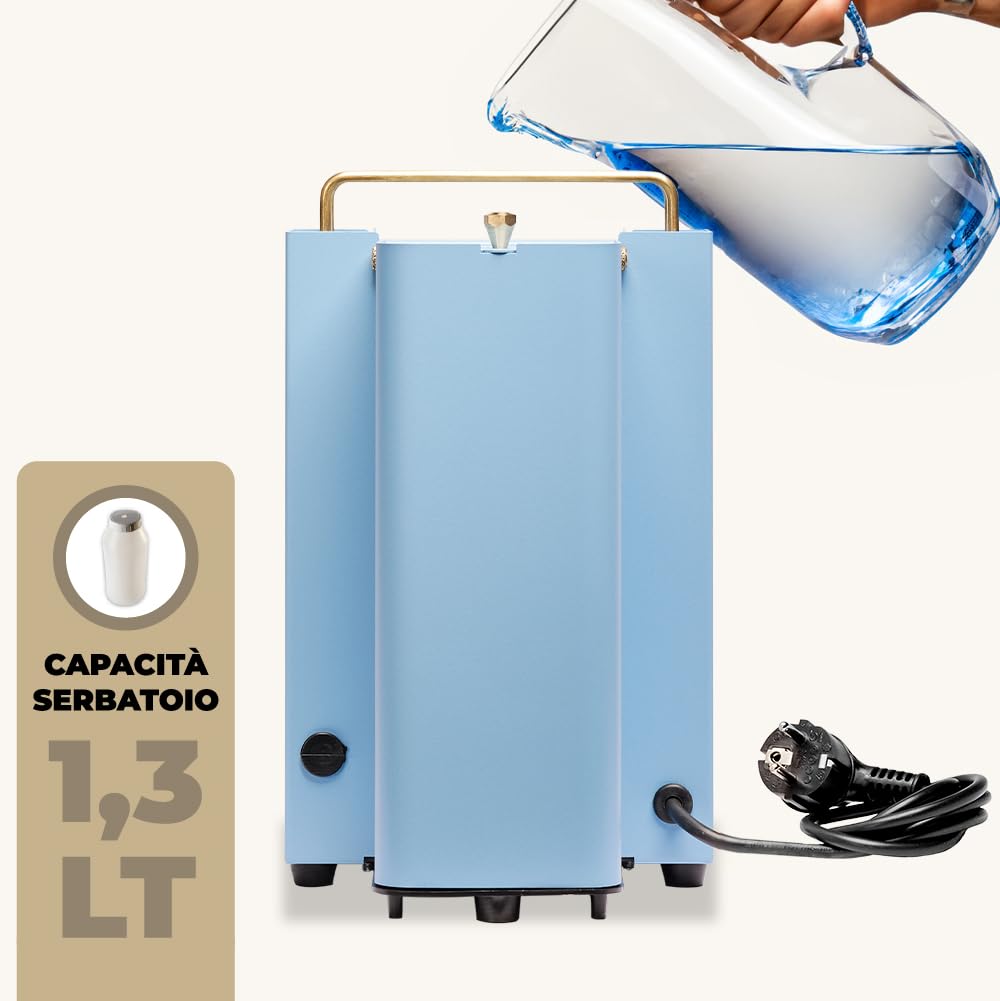 FABER COFFEE MACHINES | Modelo Pro Mini Deluxe | Cafetera monodosis ese 44 mm | | Prensacialda de latón ajustable (TURQUOISE)