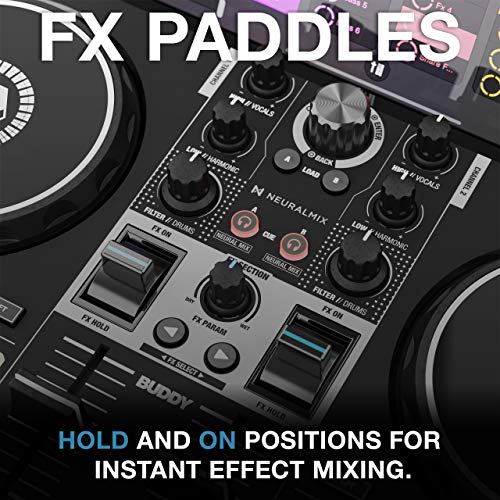 Reloop Buddy Controlador DJ de alto rendimiento y muy compacto para el software djay en todas las plataformas iOS, Mac, PC, Android, iPadOS