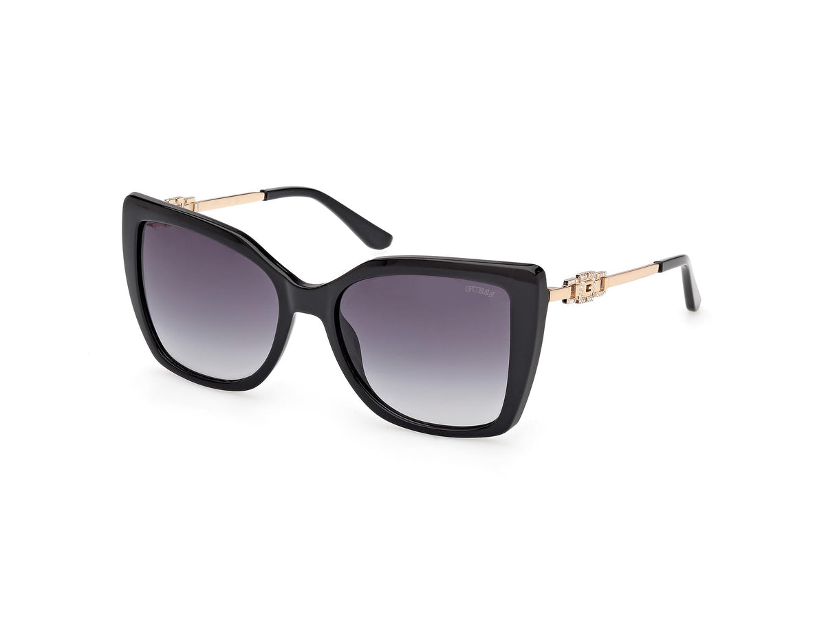 GUESS Gu00266 Gafas, 01b Shiny Black, 56/18/140 para Mujer
