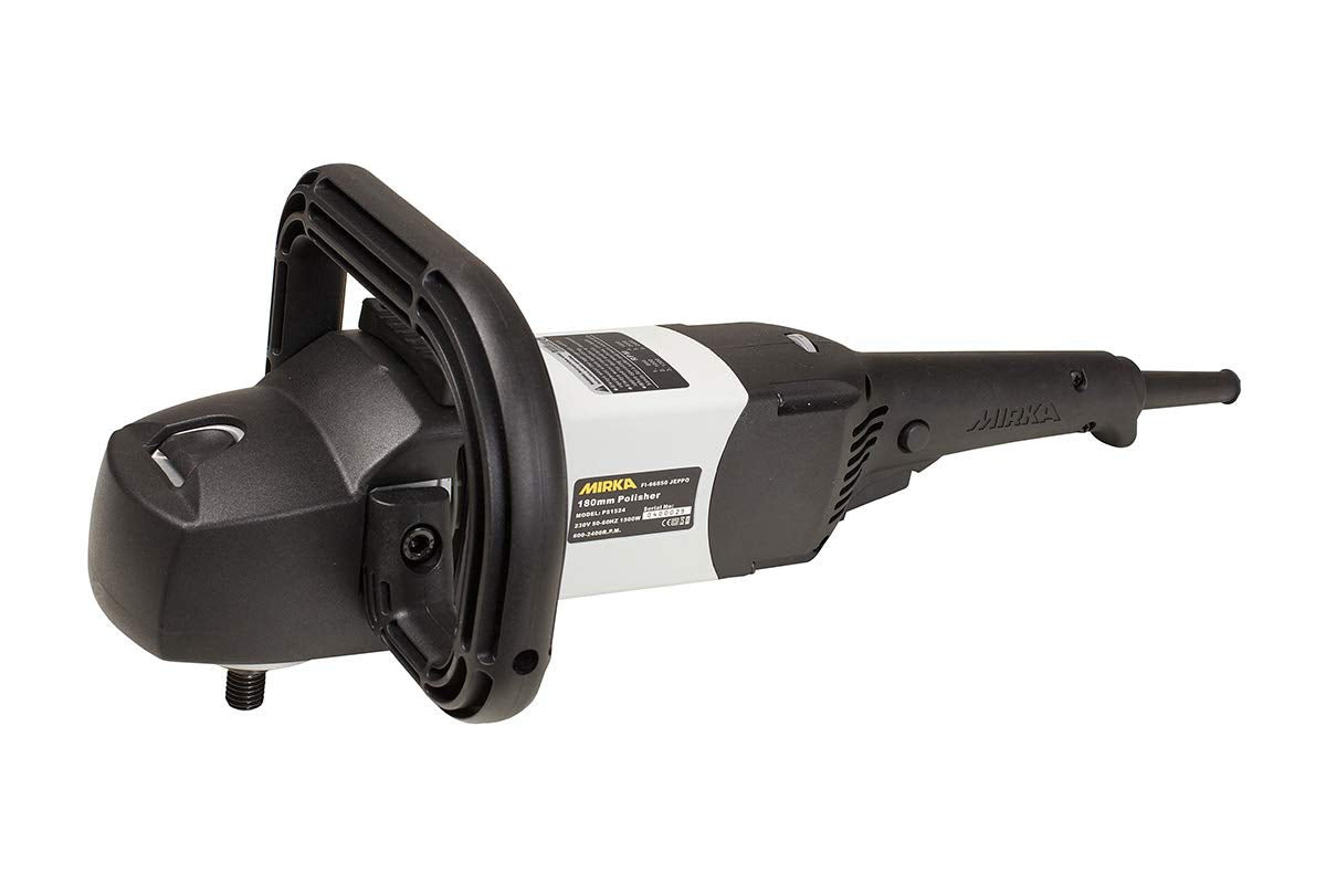 Mirka PS 1524 / Pulidora eléctrica en maletín / Ø 77mm, Ø 125mm,Ø 135mm, Ø 150mm, Ø 165mm, Ø 180mm / 800 - 2.400 rpm / 5m de cable eléctrico / rosca M14 / incluye mango / 8991400111