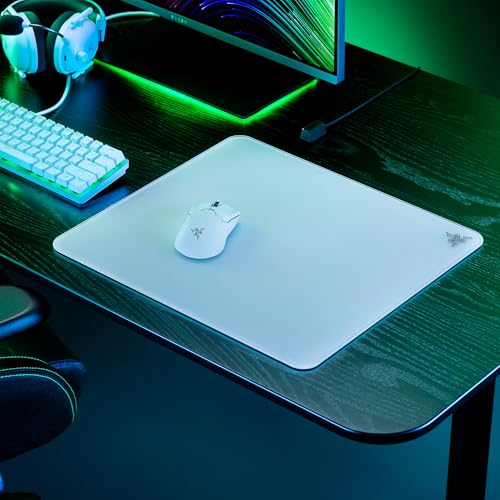Razer Atlas Alfombrilla Gaming de Cristal Templado Blanca