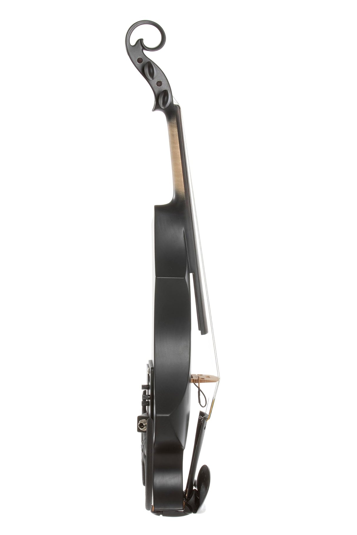 GEWA E-Violin, violín electrónico, Novita 3.0 negro con adaptador para apoyos de hombro, 4 cuerdas