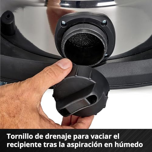 Einhell Aspirador inalámbrico TE-VC 36/30 Li S-Solo Power X-Change (iones de litio, 36 V, ECO/BOOST, depósito de 30 l, manguera incluida, sin batería y cargador)
