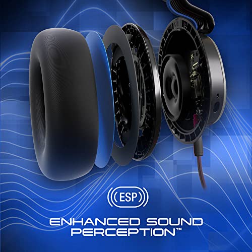 Skullcandy SLYR Pro Cascos Over-Ear Multiplataforma con Cable para Gaming, con Enhanced Sound Perception, Micrófono con IA, Compatibles con Xbox Playstation y PC - Azul