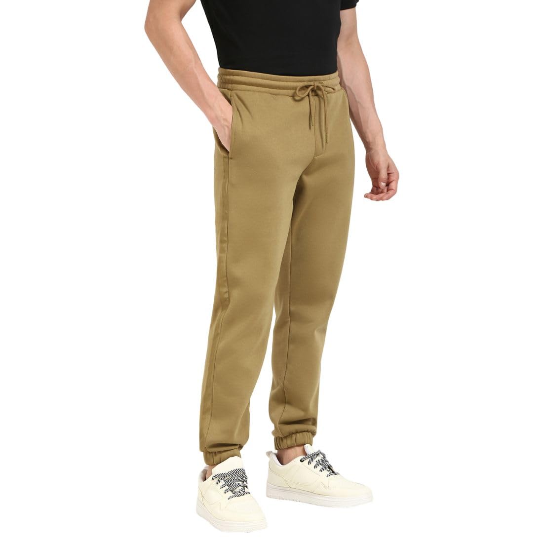 Calvin Klein Pantalón de chándal Hombre Logo Tape Pant con cordón, Verde (Gothic Olive), XS