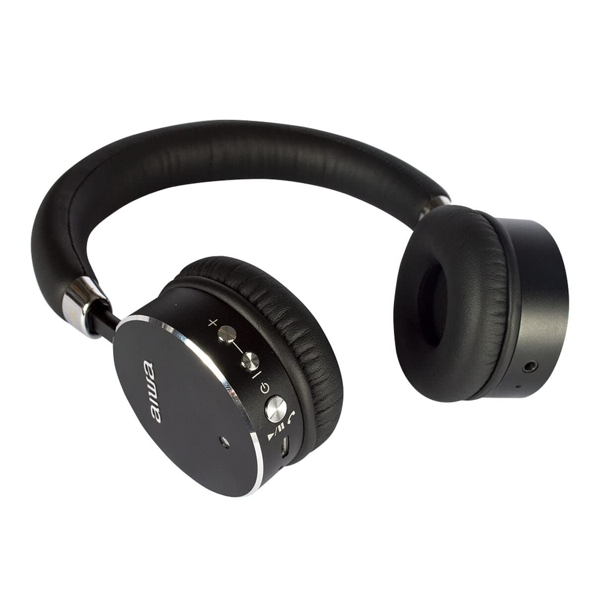 Aiwa HSTBTN-800BK: Auriculares Bluetooth con ANC, Cancelación Ruido, ideal para viajes, con cable o inalámbricos