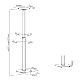 My Wall HS 23L Pedestal para Altavoz Extensible, Soporte de Suelo, Altura Ajustable Negro 2 Piezas.