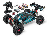 Carson 500409081 1:8 Virus 4.2 XL 100% RTR Negro/Turquesa - Coche teledirigido, Velocidad hasta 80 km/h, Modelo 100% RTR, Incluye Mando a Distancia