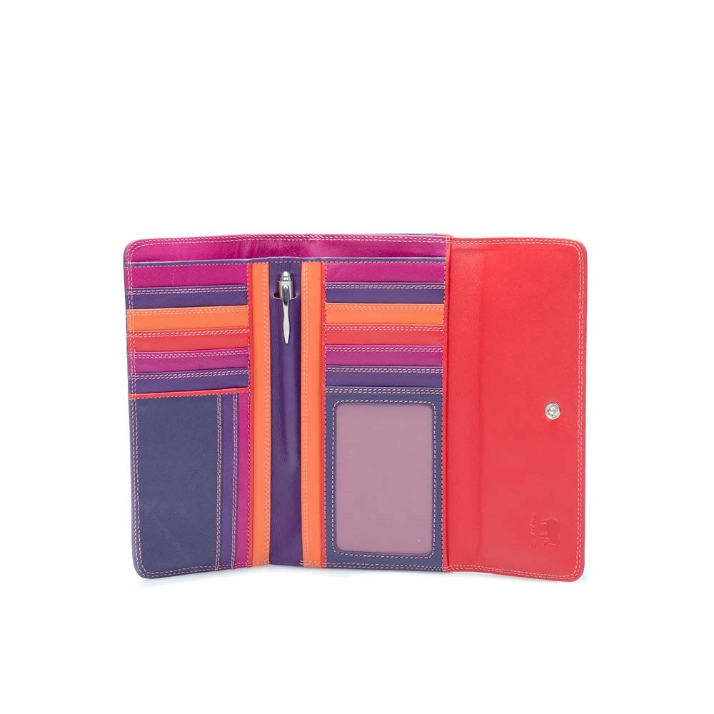 mywalit billetereo Monedero de Piel para Mujer Tri-Fold w/Outer Zip Purse - 269-75 - Sangria Multi