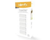 Somfy 2401488, IntelliTag pack 5 unidades, Sensor de puerta, Detector anti intrusiones, Compatible con sistemas de alarma Somfy protect
