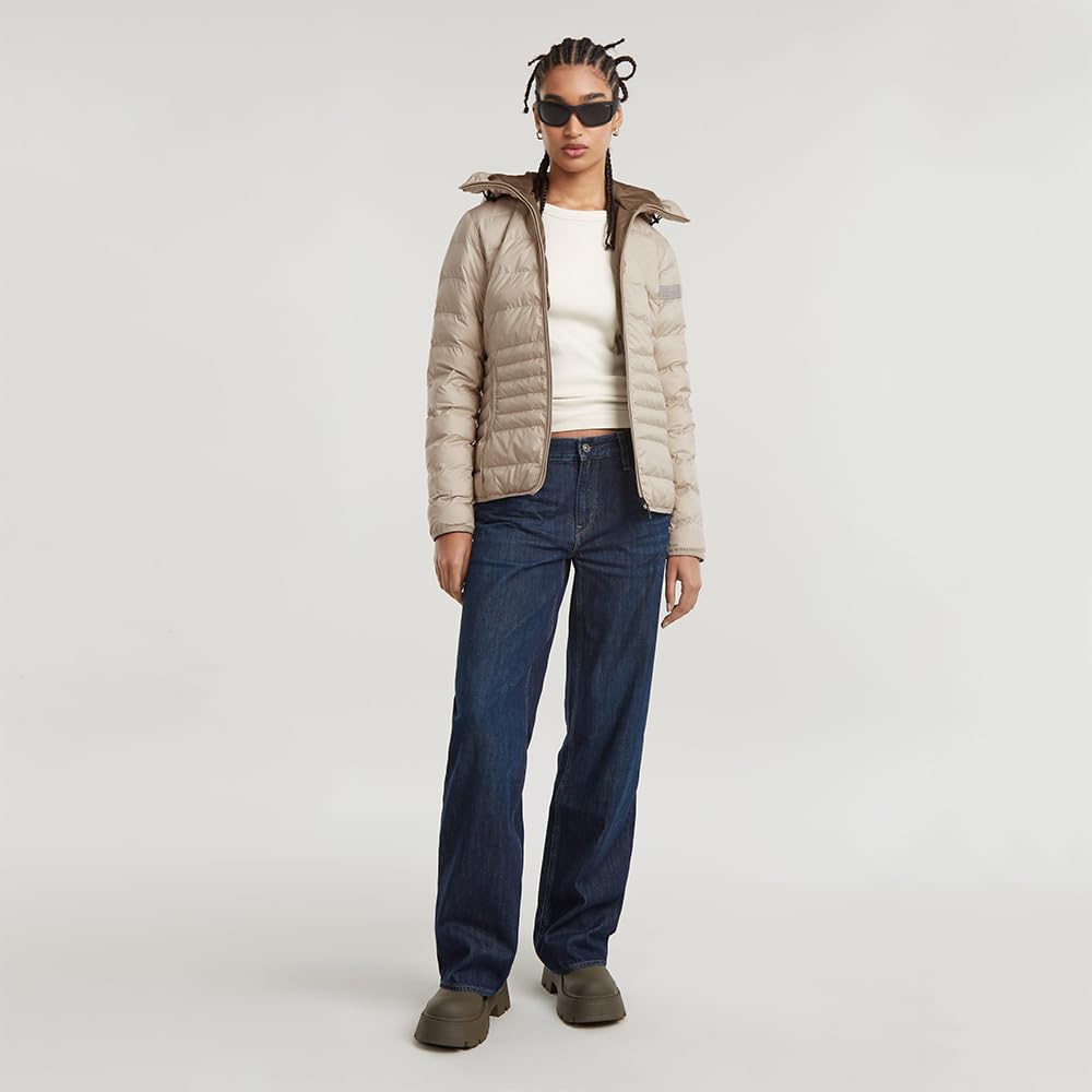 G-STAR Para Mujer Light Weight Hooded Padded Jacket, Beige (sandstorm D25191-B958-B736), XS