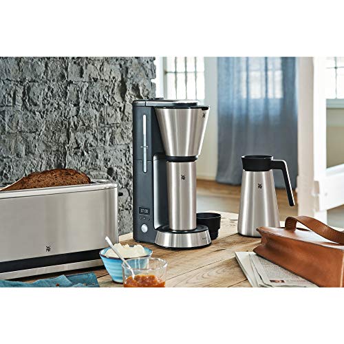 WMF Kitchenminis - Cafetera Aroma de goteo con termo, cafetera de filtro para hasta 5 tazas de café, vaso térmico 350 ml, programa antical, indicador agua, display digital, filtro extraible, 760 W