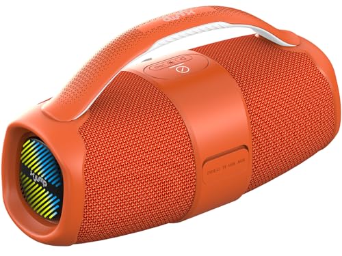 X JUMP XJ 120 Altavoz Inalámbrico Portátil Amplificado 40W, Alto Rendimiento, Función TWS, USB, AUX-IN, Micrófono Incorporado, Altavoz Inalámbrico Resistente al Agua IPX5, Naranja
