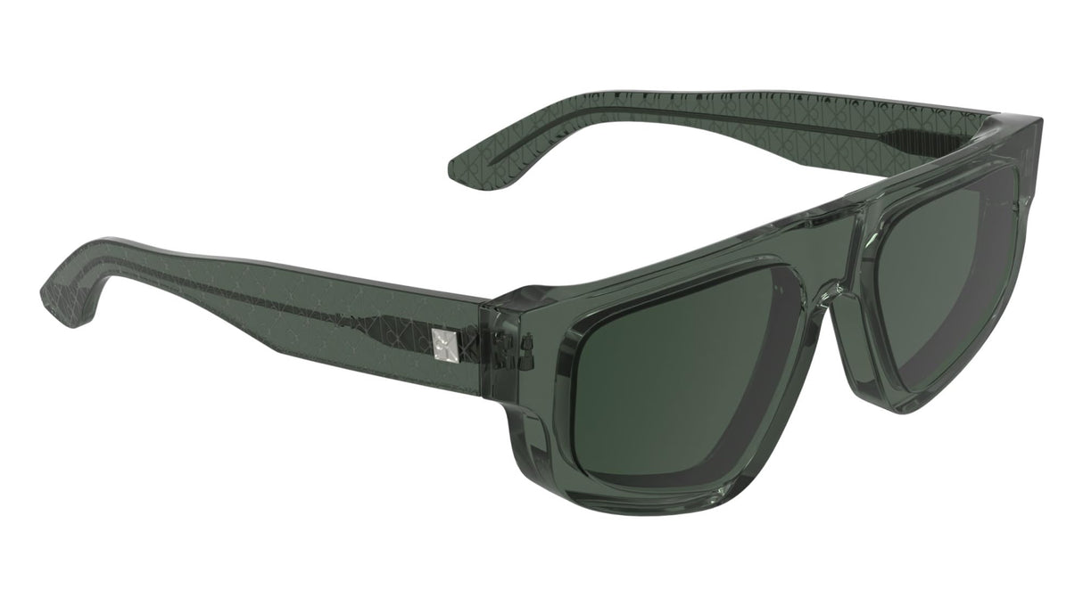 Calvin Klein Unisex Adult Sunglasses CK25539S - Transparent Green with Solid Green Lens
