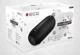 ECG BTS X1 Black – Altavoz Bluetooth – USB; Micro SD Tarjeta; FM Radio; Energía Banco; MP3, WMA, Ape, FLAC; Tiempo de reproducción: 12 Horas; Handsfree; Agua Best Integrado; AUX de Entrada Negro