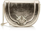 Pinko Love Round Click Classic Borla Crinckle Laminada, Bolsa para Mujer, Zzfb_Plata-Block Color