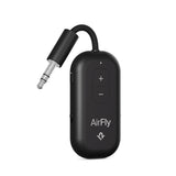 AirFly Pro 2 - Adaptador Bluetooth para avión, par 2 AirPods o Auriculares inalámbricos - Transmisor y Receptor Bluetooth AUX de 3,5 mm para Coches, Barcos, Cintas de Correr, televisores, Esenciales