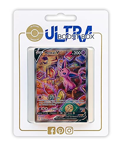 Mentali V (Espeon V) 180/192 Full Art Alternativo - Ultraboost X Epée et Bouclier 7 Évolution Céleste - Box de 10 cartas Pokémon Francés