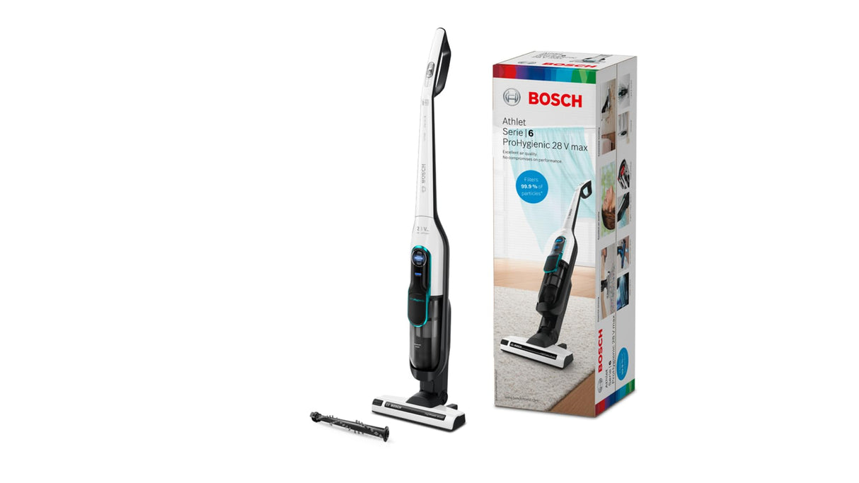 Bosch - Aspirador sin cable Athlet ProHygienic, Serie 6, hasta 60 minutos de autonomía, blanco, BCH86HYG2