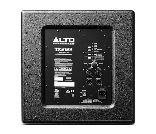 Alto Professional TX212S - subwoofer Activo 12" 900W con DSP, selector para Altavoz PA complementario y Amplificador de Clase D, sin sobrecargas, Negro