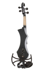 GEWA E-Violin, violín electrónico, Novita 3.0 negro con adaptador para apoyos de hombro, 4 cuerdas