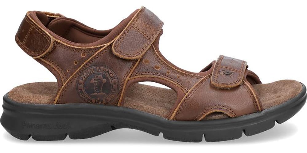Panama Jack Salton Basics, Sandalias con Punta Abierta Hombre, Marrón (Cuero C4), 43 EU