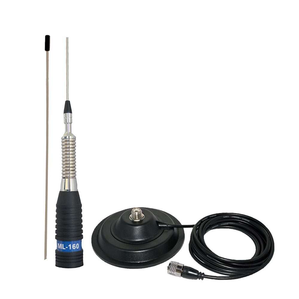 'PNI ML160 Antena CB con imán Incluido, 155 cm Negro