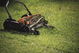 Fiskars Cortacésped StaySharp Max, Cortacésped con sistema de corte sin contacto, Ancho de corte: 46 cm, Negro/Naranja/Plata, 1000591