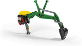 Rolly Toys RollyFarmtrac John Deere 710447 - Juego de 2 Piezas con vehículo a Pedales para niños a Partir de Tres años y Excavadora Trasera con función de Asiento