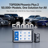 TOPDON Phoenix Plus Herramienta de diagnóstico, codificación ECU Avanzada, escáner de diagnóstico más 41 Funciones de reinicio, Herramienta bidireccional, actualización Gratuita Durante 2 años