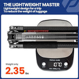 Fotopro X-Aircross 3 Video 157,5 cm Trípode de Viaje Ligero con Cabeza fluida 1,1 kg Ultraligero portátil Profesional de Fibra de Carbono para cámara DSLR Carga hasta 10 kg