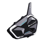 Midland - R1 Mesh Intercomunicador Casco Moto, Auriculares Moto Inalámbricos Bluetooth + Mesh Waterproof IPX6, Alcance 500m, 23H, Audio RCF, Stereo Background Compatible con TFT y Radio FM, 6 Personas