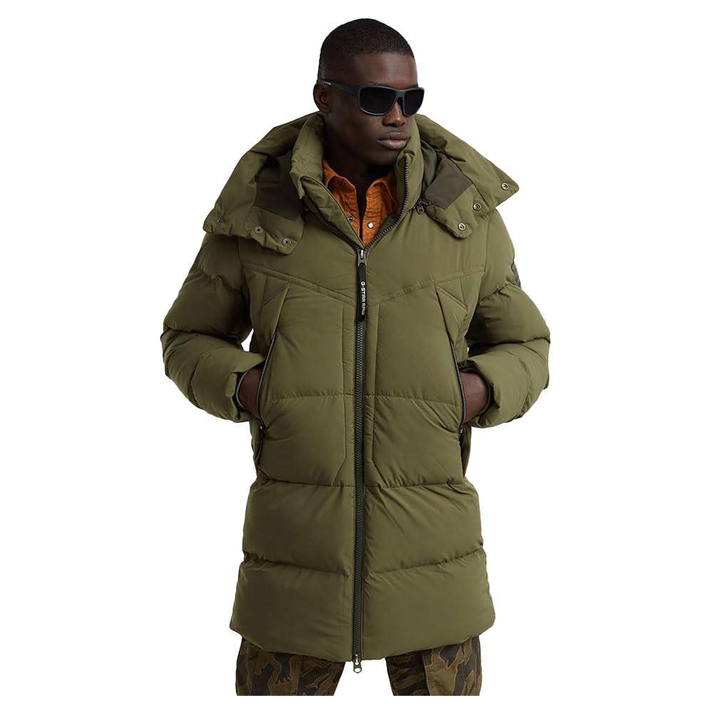 G-STAR Para Hombre G- Whistler Padded Hooded Parka 2.0, Verde (shadow olive D25347-D518-B230), L
