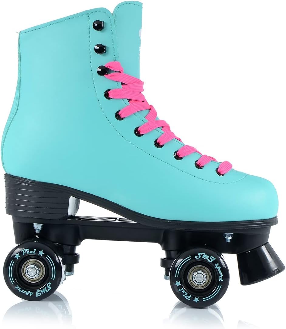 SMJ Sport - Patines de Ruedas para Mujer, Estilo Retro, con rodamientos de Bolas ABEC 7, Color Turquesa, Talla 35, 36, 37, 38, 39, 40, 41, Turquesa, Talla 38