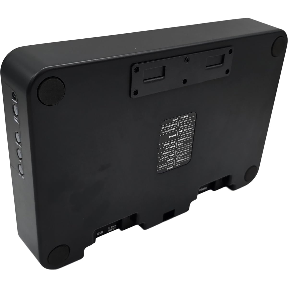 GTY-A4021 - Altavoz Activo con Bluetooth, Entrada USB y AUX, TWS, Montaje en Pared y Soporte, Control Remoto, 120 W de Potencia máxima, Ideal para Fiestas, Eventos, TV y PC, Color Negro
