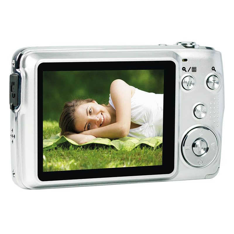 AGFA Photo Realishot DC8200 - Cámara Digital Compacta, 18MP, Video Full HD, Pantalla LCD 2.7'', Zoom Óptico 8X, Batería de Litio y Tarjeta SD de 16GB - Plata