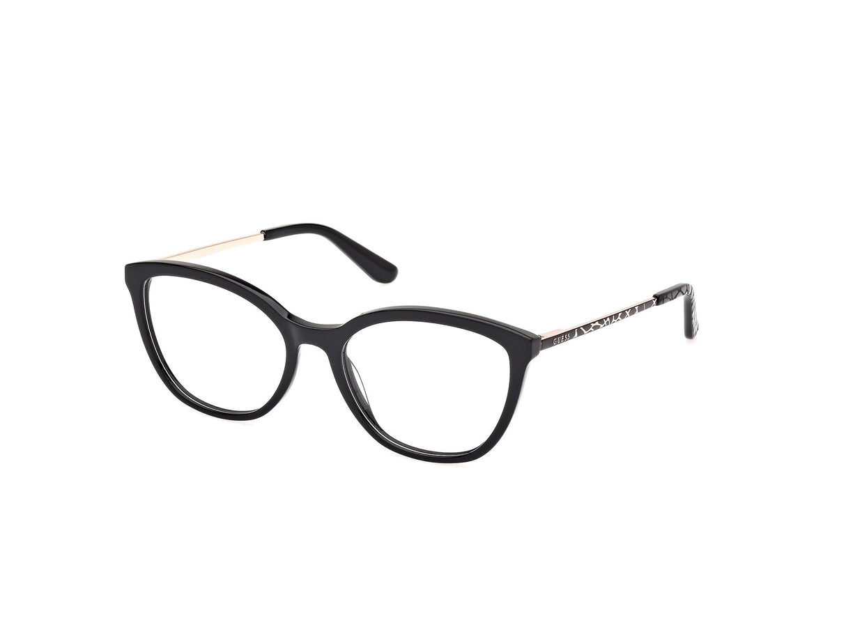 Guess Gu50171 Marcos para Gafas recetadas, 001 Negro Brillante, 55/17/145 para Mujer