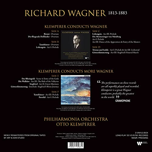Otto Klemperer - Klemperer Conducts Wagner (3 LP) [Vinilo]