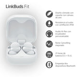 Sony LinkBuds Fit – Auriculares Bluetooth True Wireless con Noise Cancelling - Cómodos Todo el día, IPX4, Hi-Res Audio, Ambient Sound Mode, 21 h autonomía, conexión multipunto, iOS y Android - Blanco