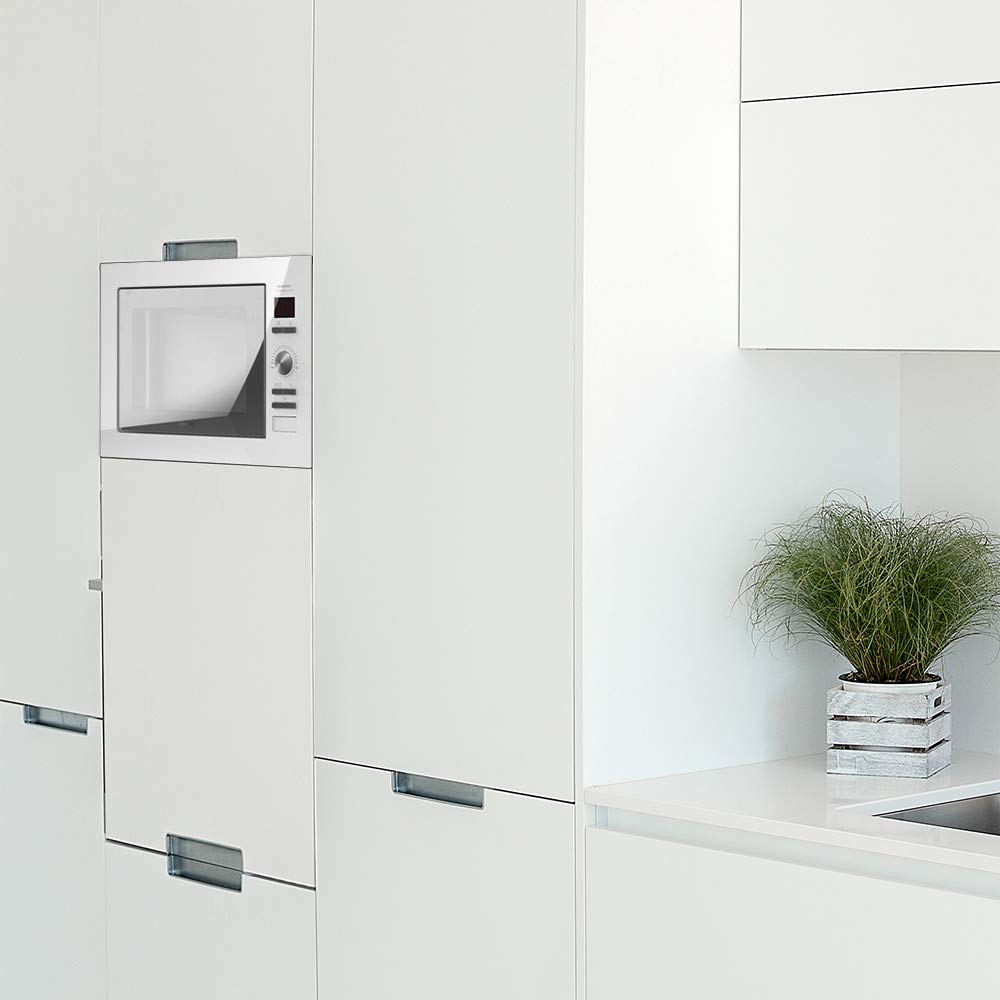 Cecotec Microondas encastrable Digital GrandHeat 2590 Built-In White. Potencia 900 W, Integrable, 25 litros, Grill 1000 W, 8 Funciones preconfiguradas, Temporizador