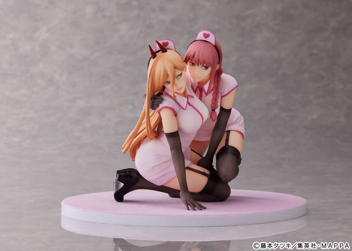 Chainsaw Man - Estatuilla de PVC 1/7 Power & Makima Nurse Ver. 14 cm