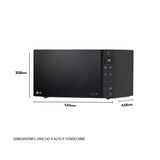 LG MH7235GPS - Microondas con Grill 2 en 1, 32L, Smart Inverter 1200 W, Panel Táctil y Giratorio, Cocina Rápida y Uniforme, Display LED, Easy Clan, Ahorro Energético, Negro