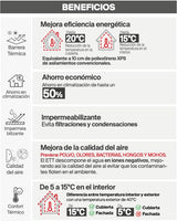 fischer - Escudo Térmico Total, Aislante Térmico Reflexivo Exterior e Interior | Impermeabilizante | Antihumedad | Anticondensación | Antimoho para Pared, Techo, Tejado, Fachada o Habitación (18 L)