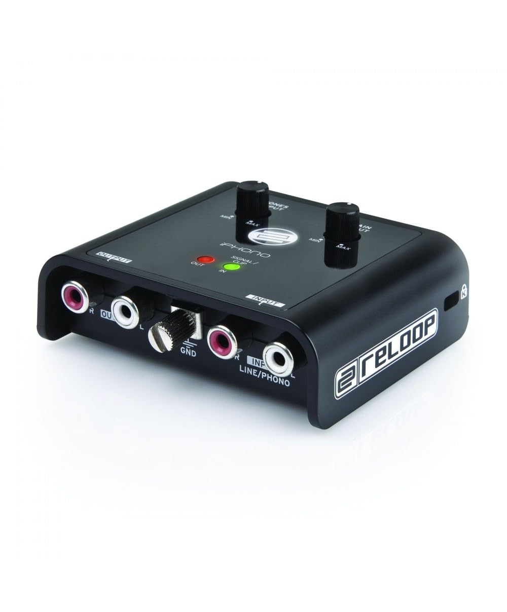 Reloop iPhono 2 - Interfaz de grabación de línea/fono USB, sistema Plug'n'Play: no se necesitan drivers adicionales, convertidor A/D de 16 bits