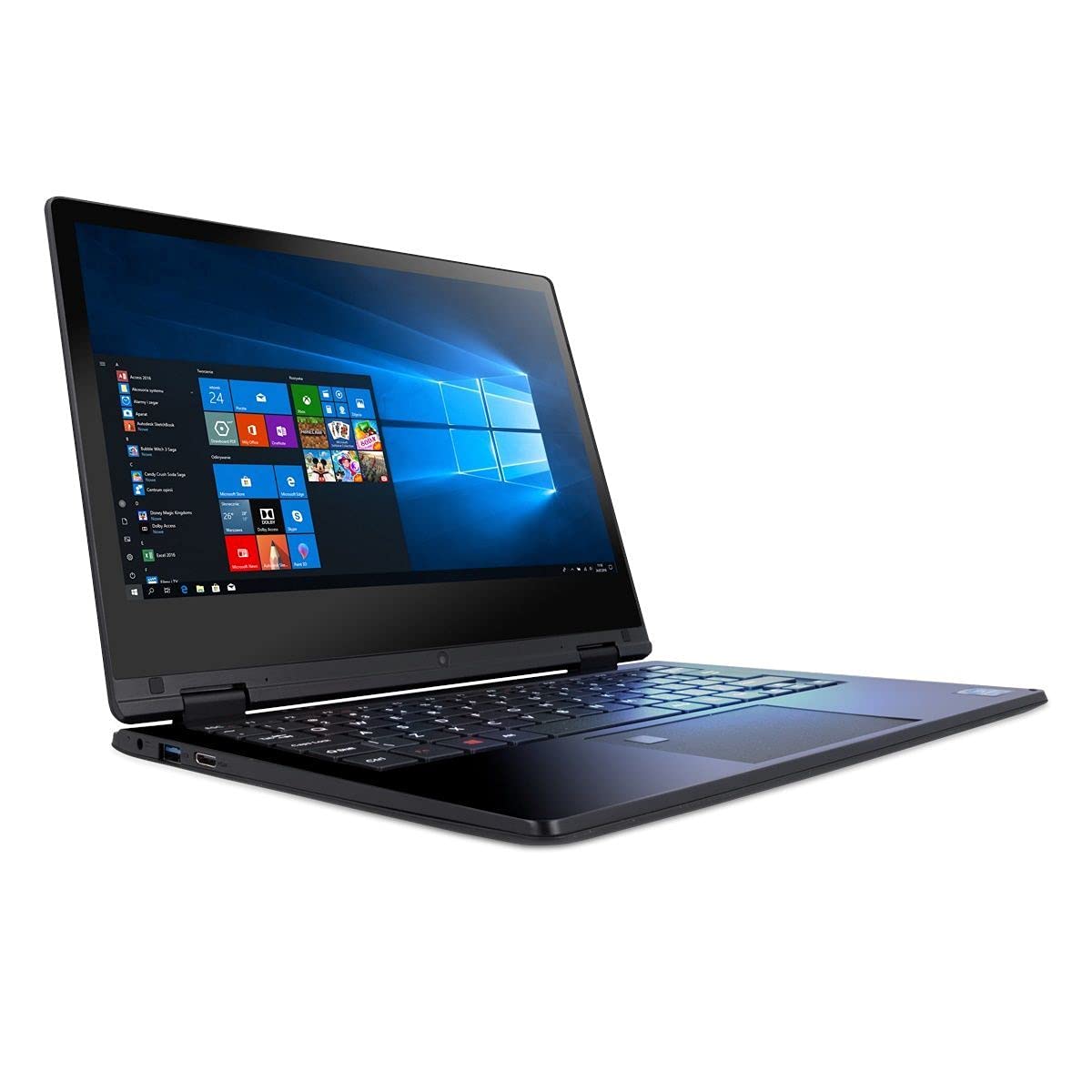 TECHBITE Portátil ARC de 11,6 Pulgadas HD, 4 GB de ram, 128 GB de Memoria Interna, portátil con Pantalla táctil, Pantalla giratoria, Windows 10 Pro, 4000 mAh, Intel Celeron N4020, Teclado EN, Negro