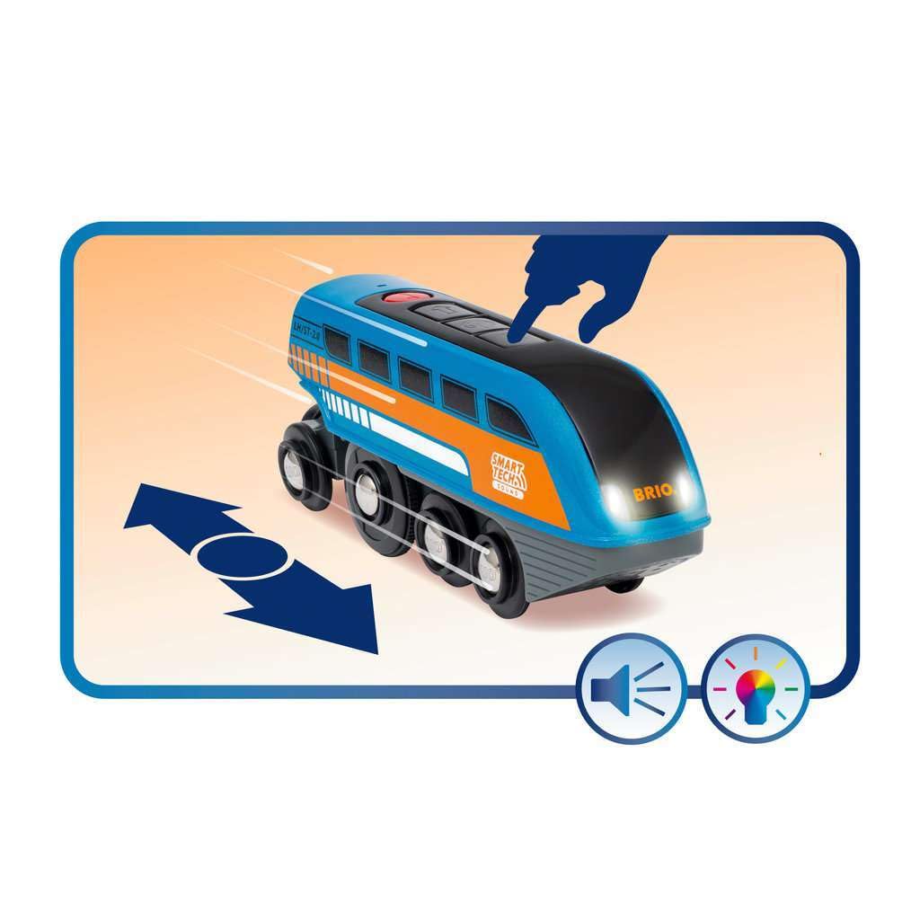 BRIO Set ferroviario con túneles de acción Smart Tech