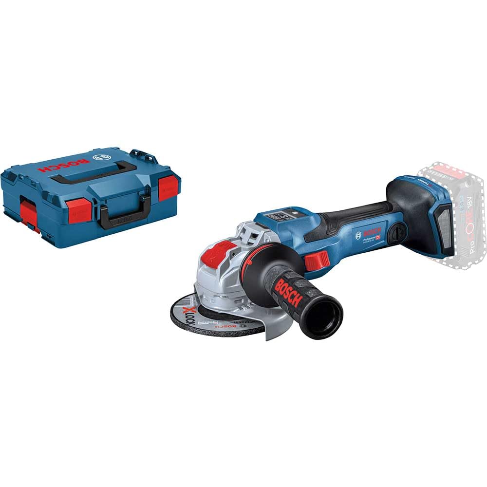 Bosch Professional BITURBO GWX 18V-15 SC - Amoladora angular a batería (18V, disco Ø 125 mm, X-LOCK, velocidad variable, Connectivity, sin batería, en L-BOXX)