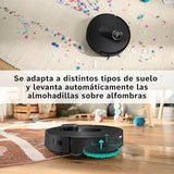 Bosch - Robot Aspirador Spotless MAX, BCRDW3B, aspira y friega, Potencia 11.000 Pa, Almohadillas giratorias, estación Seca-húmeda, Visión Inteligente luz estructurada, Bosch Home Connect App, Negro