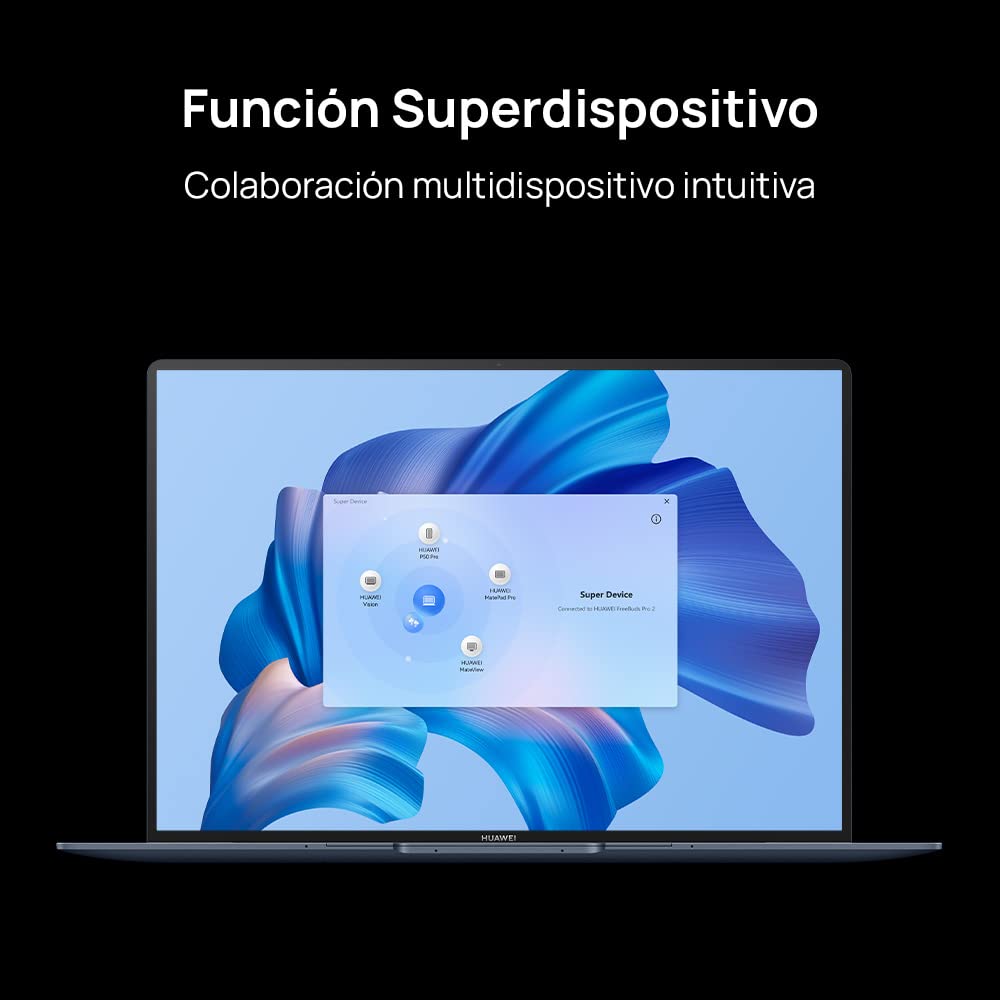 HUAWEI MateBook X Pro 2022 - Ordenador portátil, Pantalla táctil de 14.2" 3.1K (Intel Core i7-1260P, 16GB RAM, 1T SSD, Intel Iris Xe Graphics LPDDR5) Azul Tinta - Teclado QWERTY Español