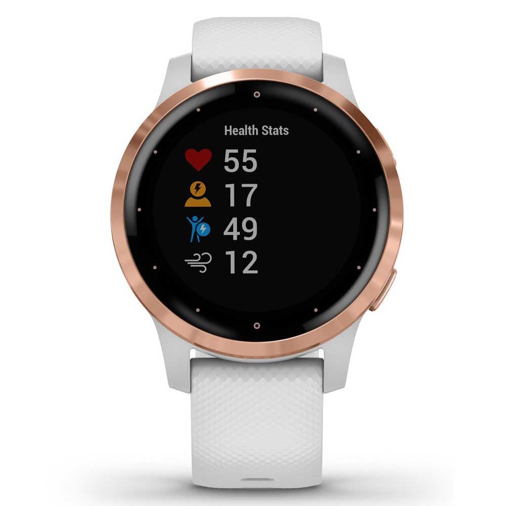Garmin Vívoactive 4S Reloj Inteligente con GPS y Funciones de Control de la Salud Durante Todo el Día, Adultos Unisex, Rosa/Blanco, 40mm